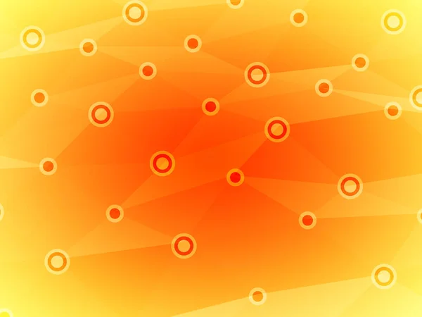 Fondo Naranja Abstracto Del Ciberespacio Con Puntos Ilustración — Foto de Stock