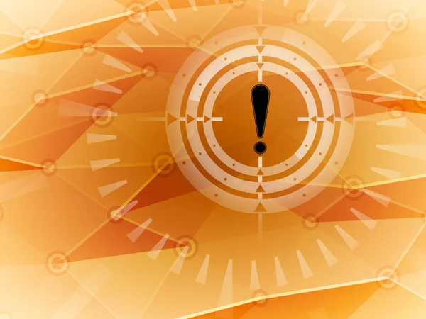 Sight Aiming Attention Icon Detected Cyberspace Research Tech Orange Background — Stock Photo, Image