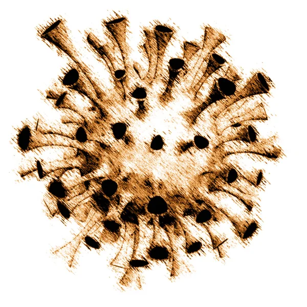 Virus Schizzato Isolato Sfondo Bianco Illustrazione — Foto Stock