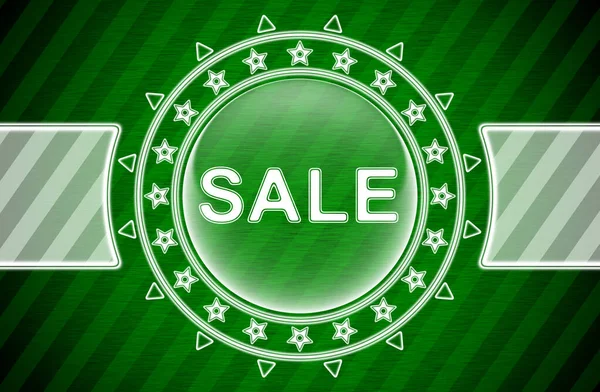 Word Sale Decorative Frame Green Striped Background Illustration — Stock Photo, Image