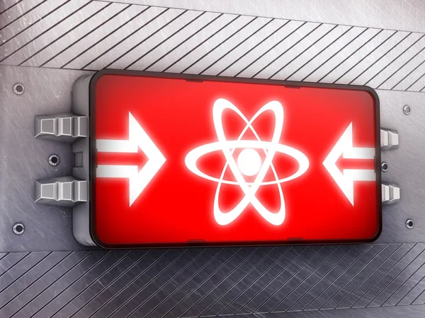 Ikona atomu — Stock fotografie