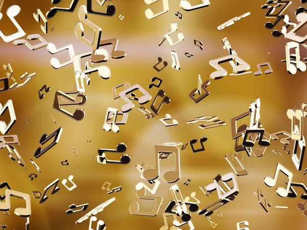 Golden music notes — Stock Photo, Image