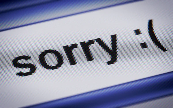 "Sorry" — Stock Photo, Image