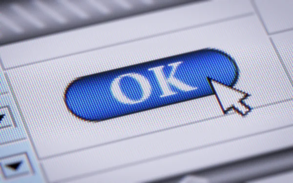 Pulsante "OK " — Foto Stock