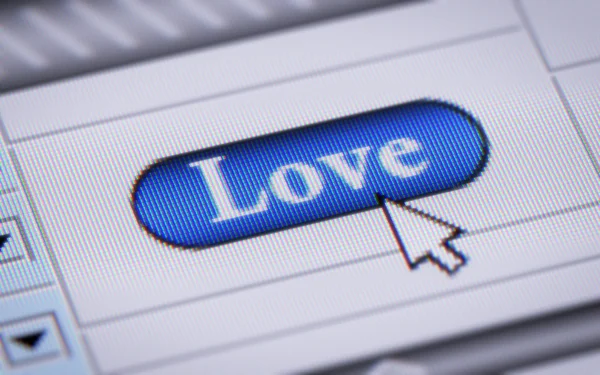 Botão "Amor " — Fotografia de Stock