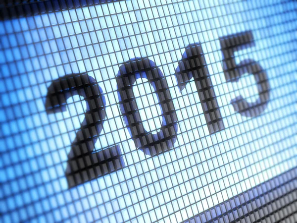 "2015 "op het scherm — Stockfoto