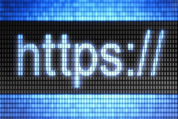 "Https" ekranda — Stok fotoğraf