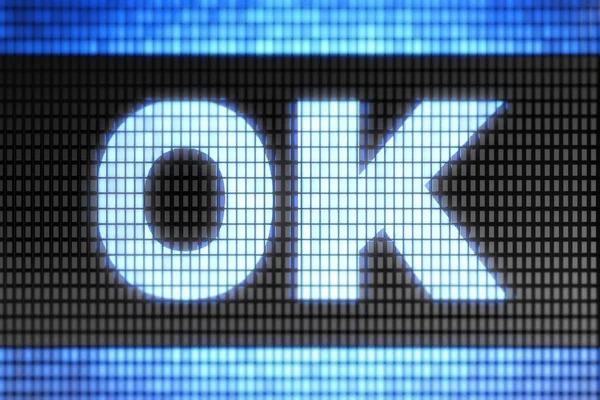 "ok" om the screen — Stock Photo, Image