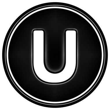 Beyaz arka planda siyah riund simgesi