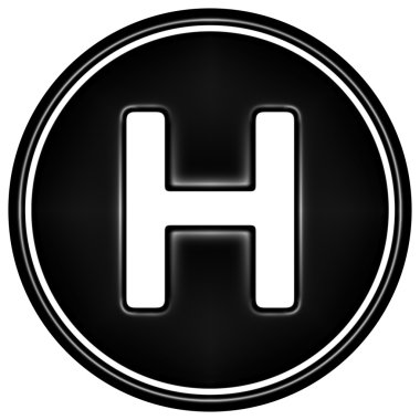 Beyaz arka planda siyah riund simgesi