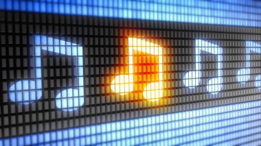 Ekranında müzikal Not