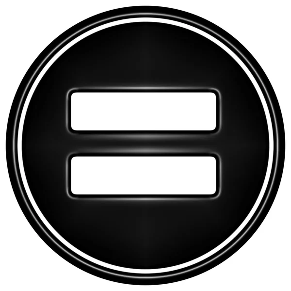 Zwarte ronde pictogram op witte achtergrond — Stockfoto