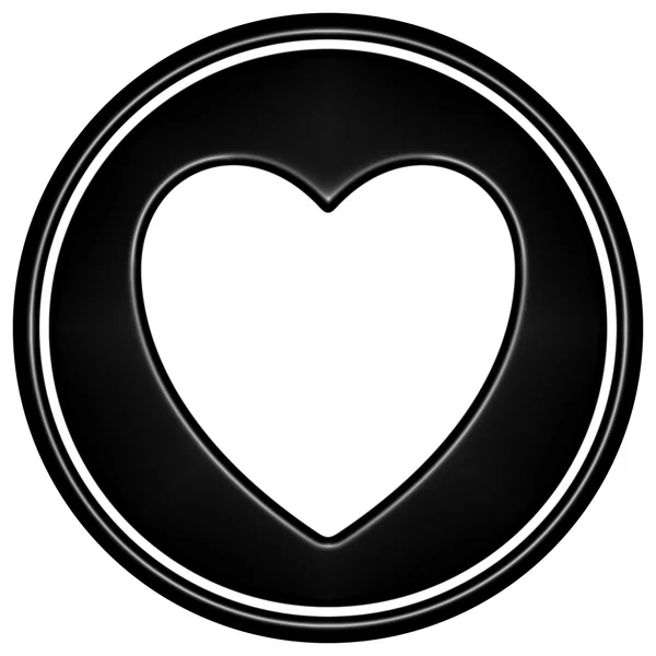 Czarna ikona na białym tle okrągły — Zdjęcie stockowe
