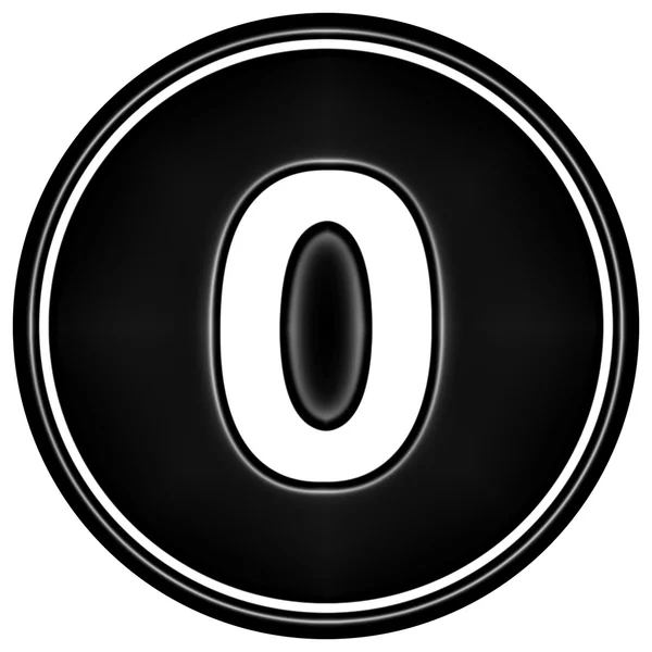 Black round number icon — Stock Photo, Image