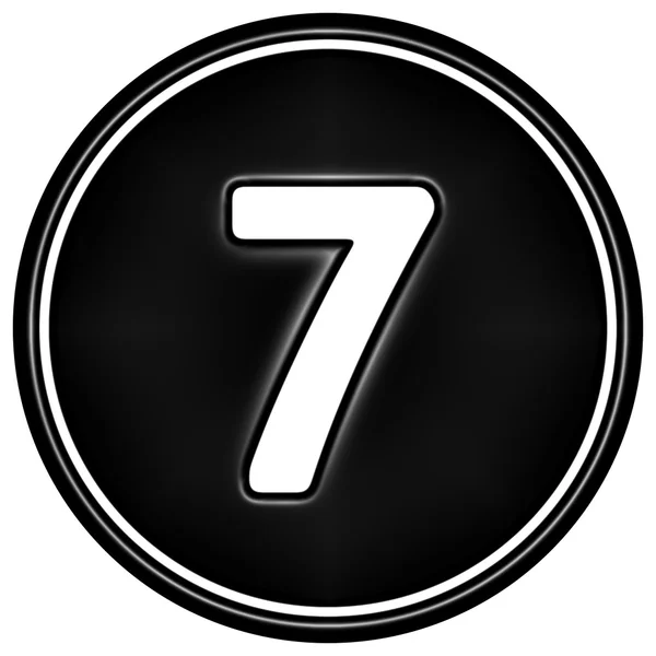 Número redondo negro icono — Foto de Stock