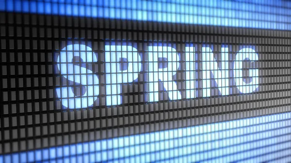 "Spring" on the screen — Stock Photo, Image