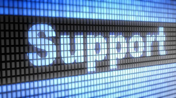 "Unterstützung "auf dem Bildschirm — Stockfoto