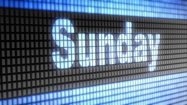 "Sunday" on the screen — Stock Photo, Image