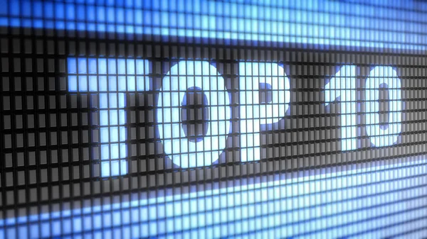 "Top 10 "sullo schermo — Foto Stock