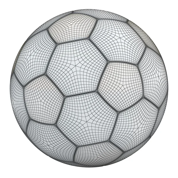 Soccerball med rutnät — Stockfoto