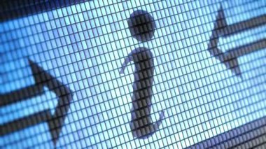 Internet simgesini üstünde belgili tanımlık perde. Döngü.