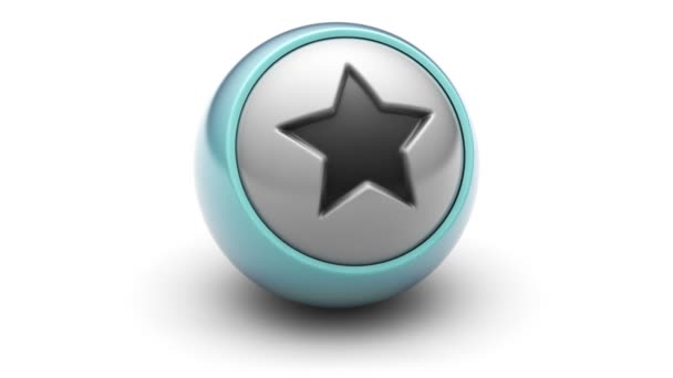 Star-Symbol am Ball — Stockvideo