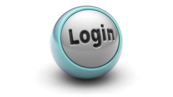 "Login "on a ball — стоковое видео