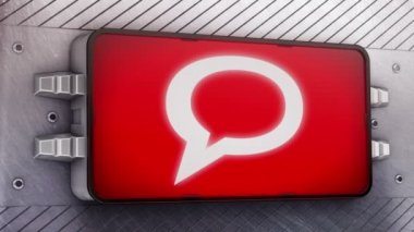 Sohbet simgesi üzerinde tabela.