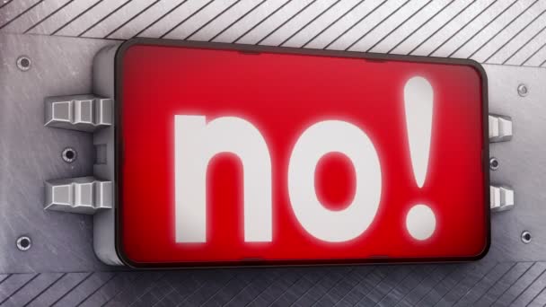 "no!" on the signboard. — Stock Video