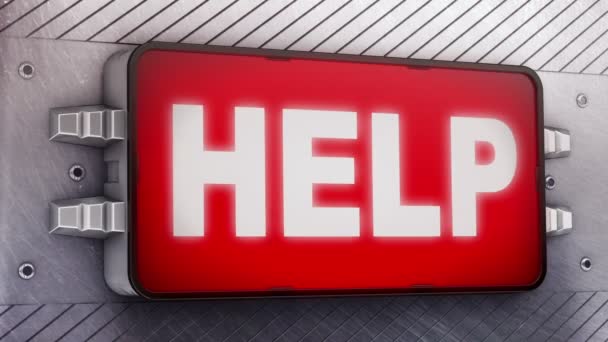 "Help" on the signboard. — Stock Video