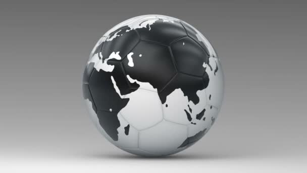Soccerball。アルファ チャネルが含まれています。ループ. — ストック動画