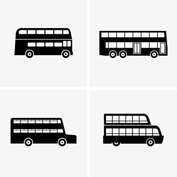 Autobuses de dos pisos — Vector de stock