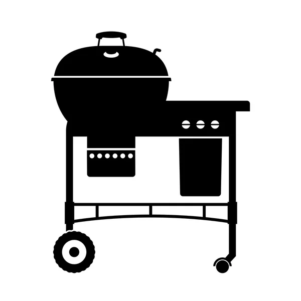 Barbecue grill (shade picture) — Stock Vector