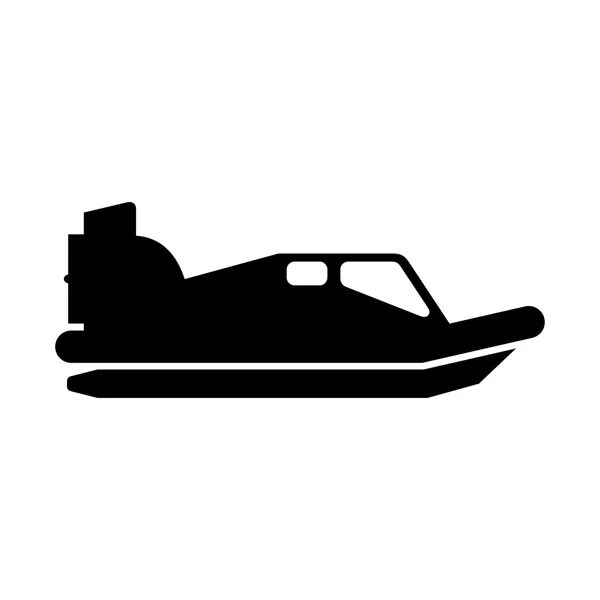 Hovercraft, in profile — Stock Vector