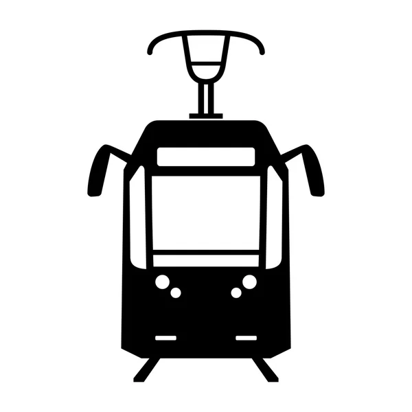 Tram, vue de face — Image vectorielle