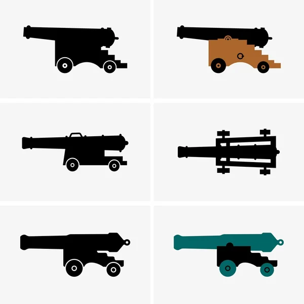 Conjunto de cañones viejos — Vector de stock