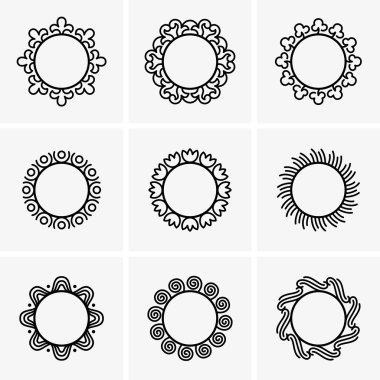 Dokuz yuvarlak çerçeve