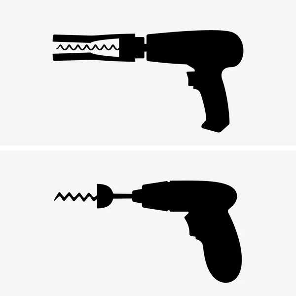 Boor Kurkentrekkers, foto's om en om arceren — Stockvector