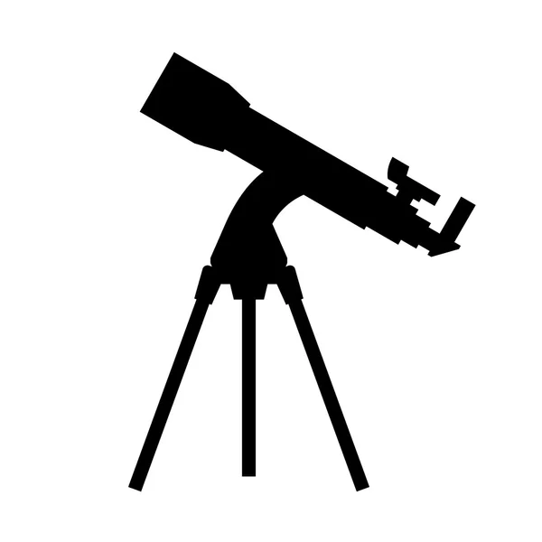 Telescopio, immagine ombra — Vettoriale Stock