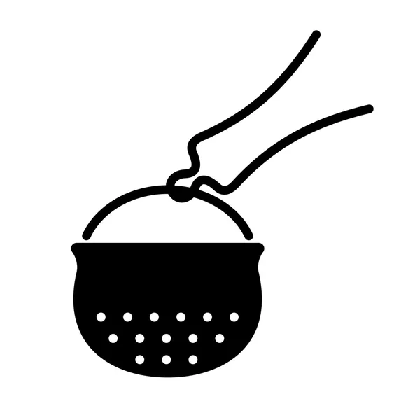 Tea infuser, kép árnyék — Stock Vector