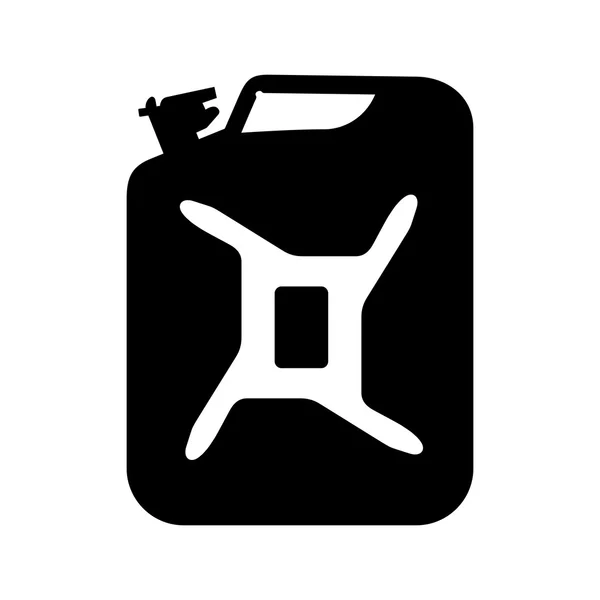 Jerrycan, imagen de sombra — Vector de stock