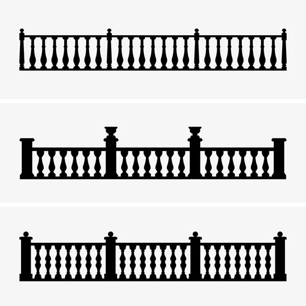 Balustrades, shade pictures — Stock Vector