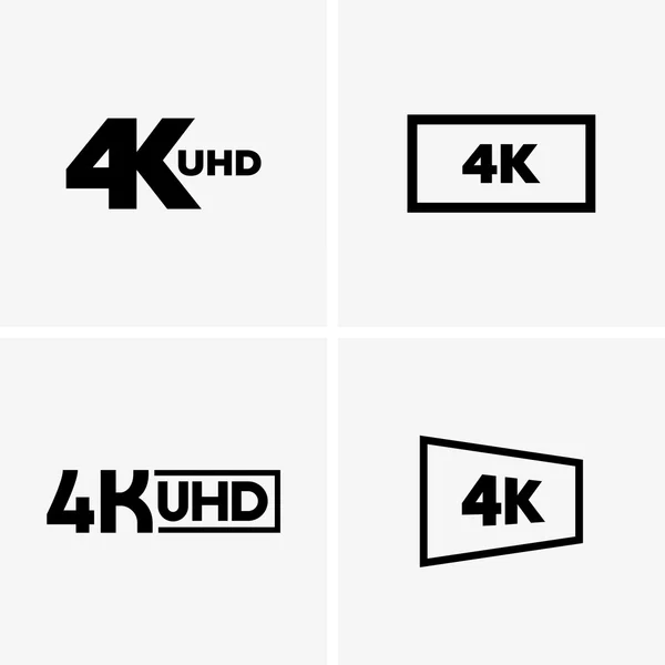 Ensemble d'étiquettes 4k — Image vectorielle