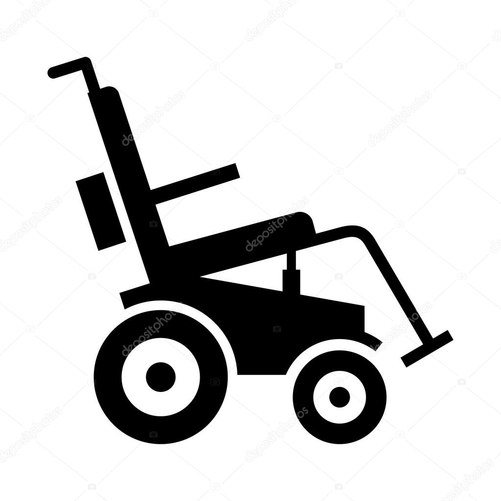 Motorized electric wheelchair — Stock Vector © Den.Barbulat 110972868