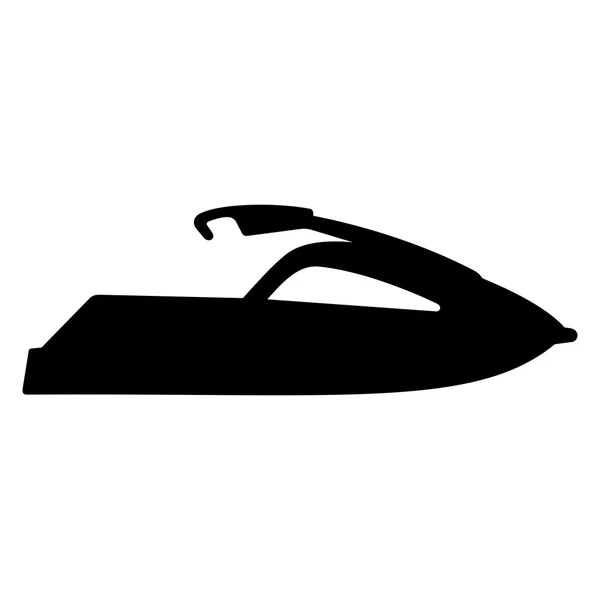 Jet boat, imagem de sombra — Vetor de Stock