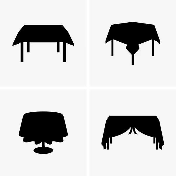 Tables avec nappes — Image vectorielle