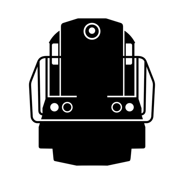 Dizel lokomotif, gölge resim — Stok Vektör