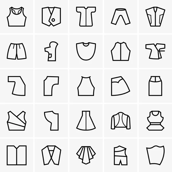 Set of dress patterns — Stock Vector