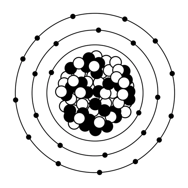 Elektrische schema van zware atoom — Stockvector