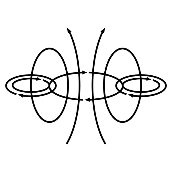 Esquema eléctrico del campo electromagnético — Vector de stock